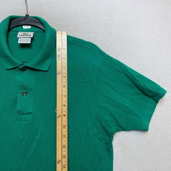Lacoste Polo Shirt Mens Size 3 Green Short Sleeve Classic Fit Crocodile Logo - Picture 2 of 9